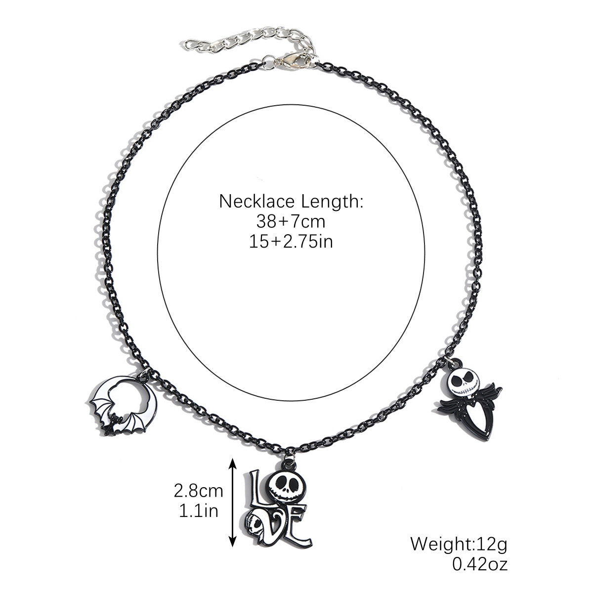 Wholesale Gothic Jewelry  Dark Bat Ghost Skull Pendant Pumpkin   Necklace